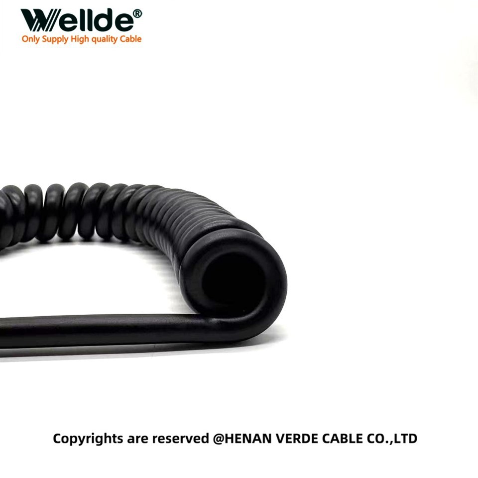4x0.75mm² Coiled Signal Cable for Industrial Machines